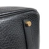 エルメス HERMES バーキン35 □G刻印　（2003年製） ブラック　ゴールド金具 フィヨルド メンズ ハンドバッグ