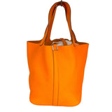 エルメス HERMES ピコタンMM □L刻 オレンジ トリヨンクレマンス レディース ハンドバッグ