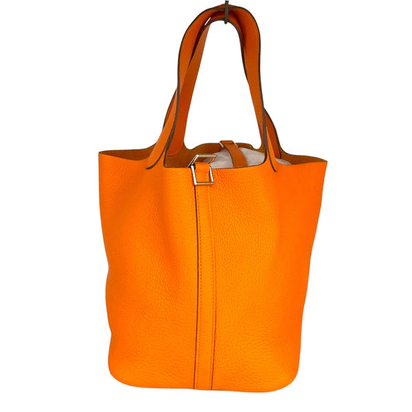 エルメス HERMES ピコタンMM □L刻 オレンジ トリヨンクレマンス レディース ハンドバッグ
