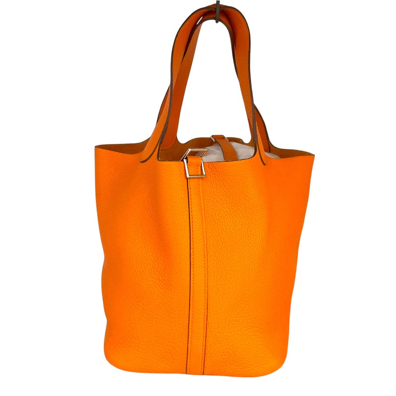 エルメス HERMES ピコタンMM □L刻 オレンジ トリヨンクレマンス レディース ハンドバッグ