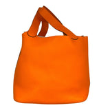 エルメス HERMES ピコタンMM □L刻 オレンジ トリヨンクレマンス レディース ハンドバッグ