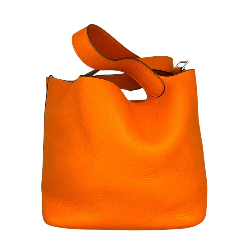 エルメス HERMES ピコタンMM □L刻 オレンジ トリヨンクレマンス