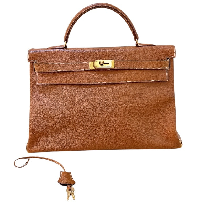 エルメス HERMES ケリー40 内縫い 〇Z刻 ゴールド/ゴールド金具 クシュベル レディース ハンドバッグ
