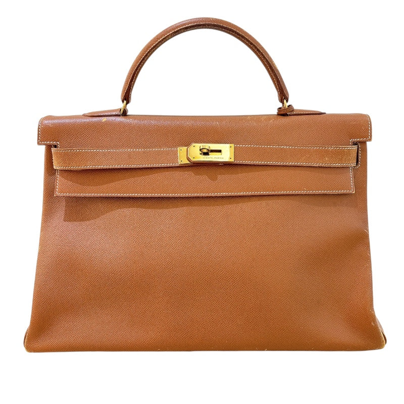 エルメス HERMES ケリー40 内縫い 〇Z刻 ゴールド/ゴールド金具 クシュベル レディース ハンドバッグ
