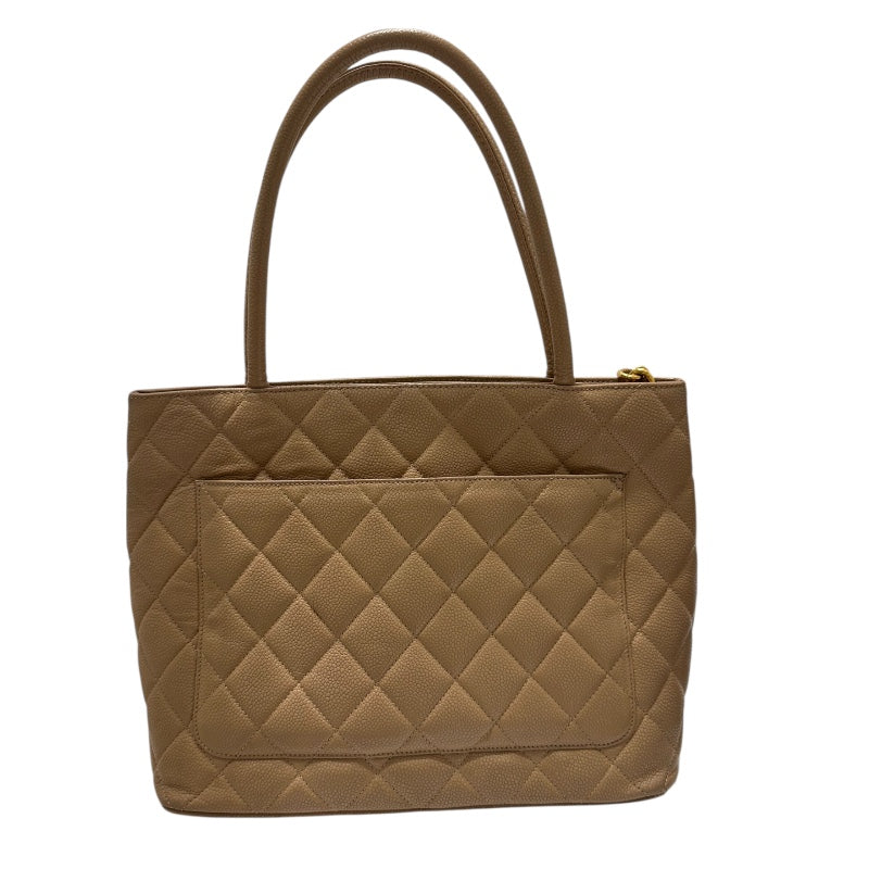 シャネル CHANEL 復刻トート A01804 ベージュ キャビアスキン レディース ハンドバッグ