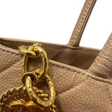 シャネル CHANEL 復刻トート A01804 ベージュ キャビアスキン レディース ハンドバッグ
