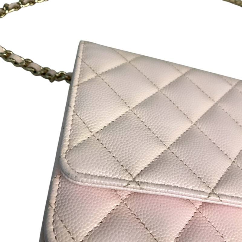 シャネル CHANEL マトラッセ　チェーンウォレット AP0250 ピンク キャビアスキン レディース ショルダーバッグ