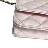 シャネル CHANEL マトラッセ　チェーンウォレット AP0250 ピンク キャビアスキン レディース ショルダーバッグ