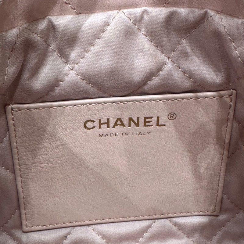 シャネル CHANEL CHANEL22　ミニバッグ ピンク シャイニーカーフスキン レディース ショルダーバッグ