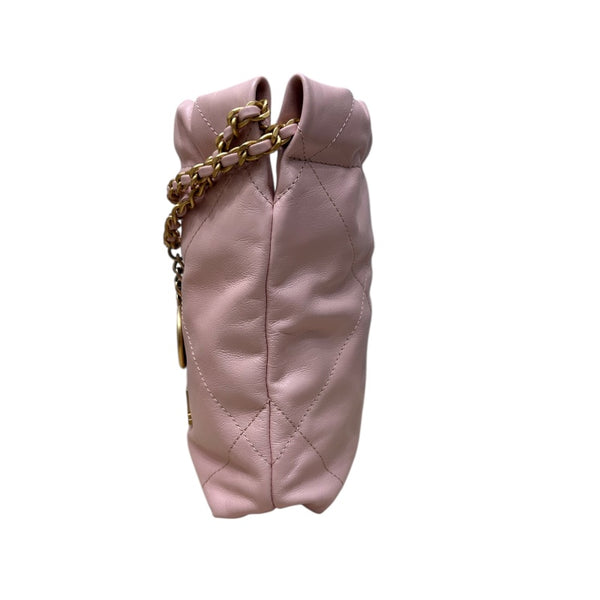シャネル CHANEL CHANEL22　ミニバッグ ピンク シャイニーカーフスキン レディース ショルダーバッグ