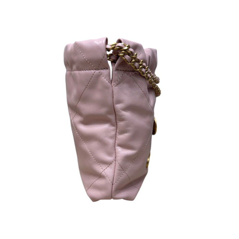 シャネル CHANEL CHANEL22　ミニバッグ ピンク シャイニーカーフスキン レディース ショルダーバッグ