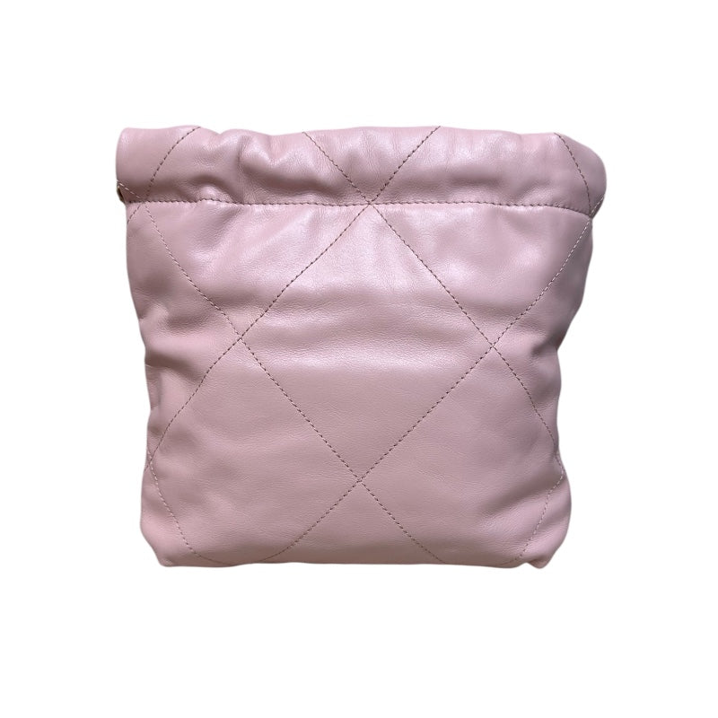 シャネル CHANEL CHANEL22　ミニバッグ ピンク シャイニーカーフスキン レディース ショルダーバッグ
