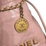 シャネル CHANEL CHANEL22　ミニバッグ ピンク シャイニーカーフスキン レディース ショルダーバッグ