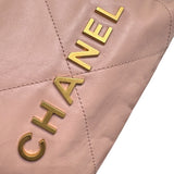シャネル CHANEL CHANEL22　ミニバッグ ピンク シャイニーカーフスキン レディース ショルダーバッグ