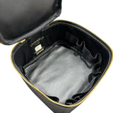 シャネル CHANEL ココマーク バニティバッグ ブラック ゴールド金具 キャビアスキン レディース ハンドバッグ