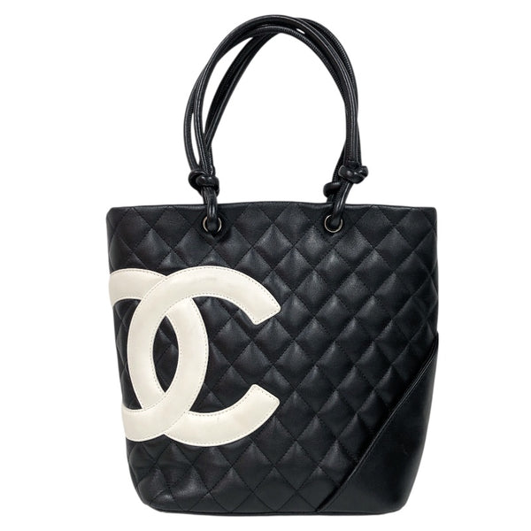 シャネル CHANEL カンボントートMM A25167 ブラック ラムスキン ラム レディース トートバッグ