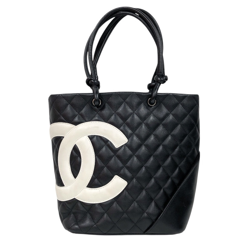 シャネル CHANEL カンボントートMM A25167 ブラック ラムスキン ラム レディース トートバッグ
