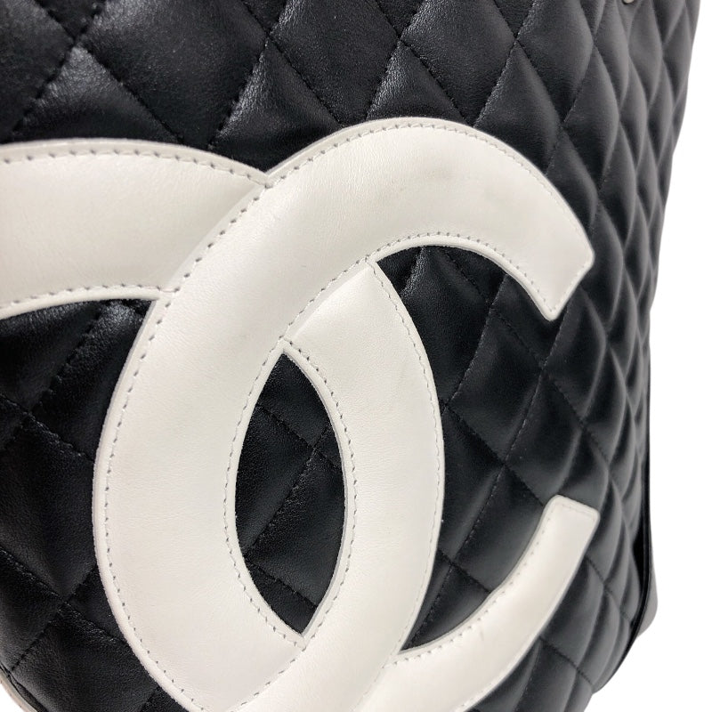シャネル CHANEL カンボントートMM A25167 ブラック ラムスキン ラム レディース トートバッグ