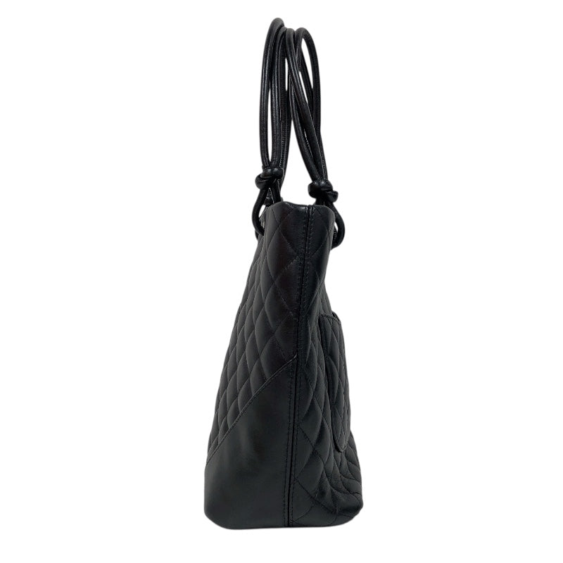 シャネル CHANEL カンボントートMM A25167 ブラック ラムスキン ラム レディース トートバッグ