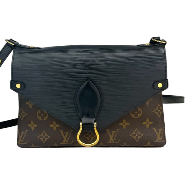 ルイ・ヴィトン LOUIS VUITTON サンミッチェル M44030 ブラック×ブラウン モノグラムキャンバス レディース ショルダーバッグ