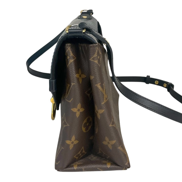 ルイ・ヴィトン LOUIS VUITTON サンミッチェル M44030 ブラック×ブラウン モノグラムキャンバス レディース ショルダーバッグ