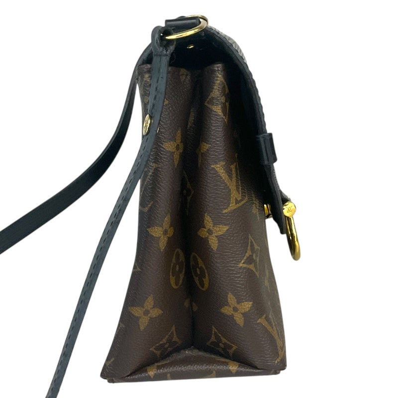 ルイ・ヴィトン LOUIS VUITTON サンミッチェル M44030 ブラック×ブラウン モノグラムキャンバス レディース ショルダーバッグ