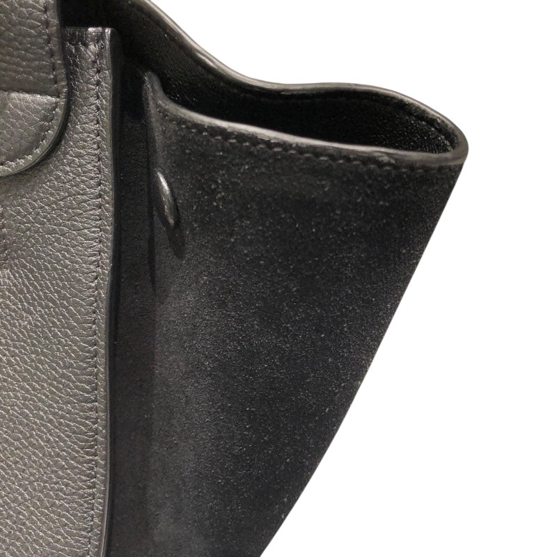 セリーヌ CELINE トラペーズ ブラックSV金具 カーフ レディース ショルダーバッグ