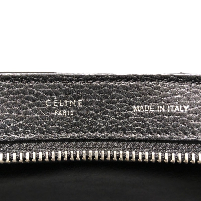 セリーヌ CELINE トラペーズ ブラックSV金具 カーフ レディース ショルダーバッグ