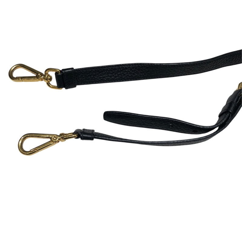 プラダ PRADA ２WAYバッグ ブラック x ゴールド金具 ヴィッテロダイノレザー ユニセックス ショルダーバッグ