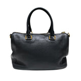 プラダ PRADA ２WAYバッグ ブラック x ゴールド金具 ヴィッテロダイノレザー ユニセックス ショルダーバッグ