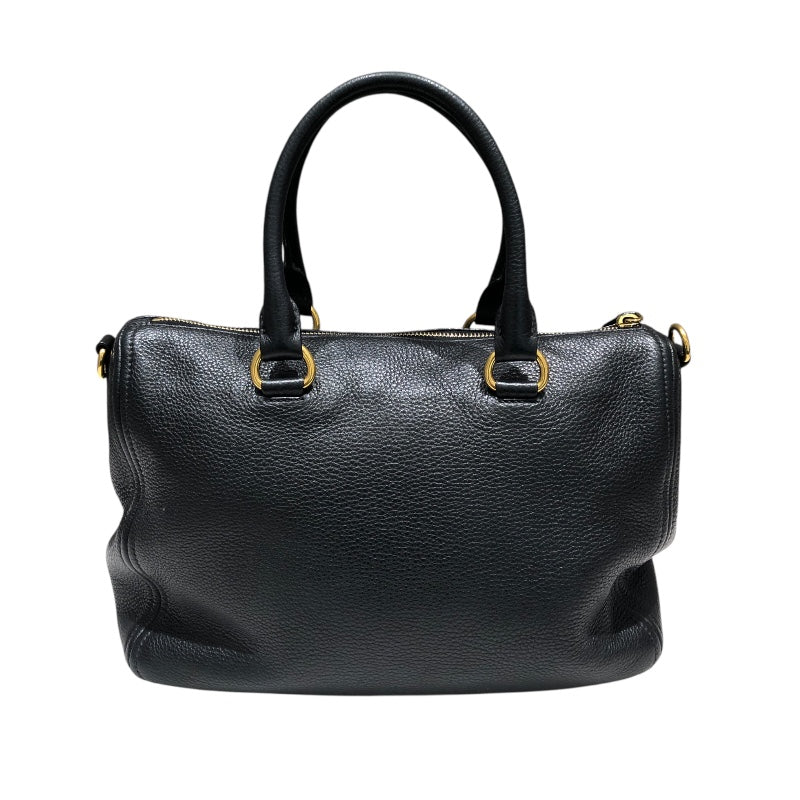 プラダ PRADA ２WAYバッグ ブラック x ゴールド金具 ヴィッテロダイノレザー ユニセックス ショルダーバッグ