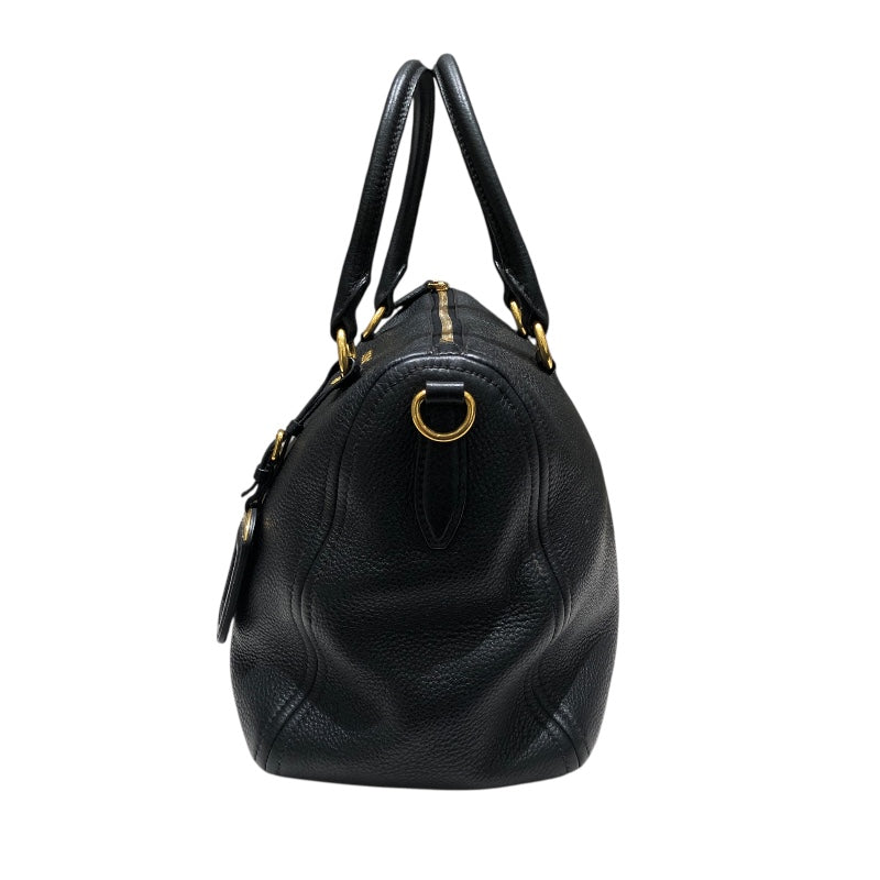 プラダ PRADA ２WAYバッグ ブラック x ゴールド金具 ヴィッテロダイノレザー ユニセックス ショルダーバッグ