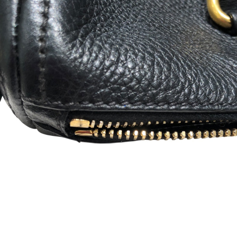 プラダ PRADA ２WAYバッグ ブラック x ゴールド金具 ヴィッテロダイノレザー ユニセックス ショルダーバッグ