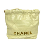 シャネル CHANEL CHANEL22 ミニバッグ AS3980 ライム ゴールド金具 シャイニーカーフ レディース ハンドバッグ ショルダーバッグ