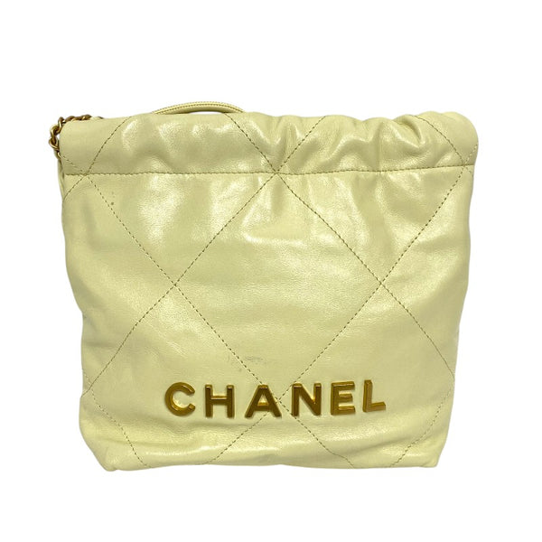シャネル CHANEL CHANEL22 ミニバッグ AS3980 ライム ゴールド金具 シャイニーカーフ レディース ハンドバッグ ショルダーバッグ