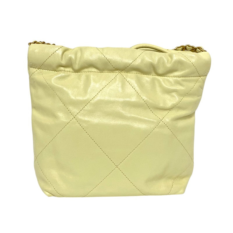 シャネル CHANEL CHANEL22 ミニバッグ AS3980 ライム ゴールド金具 シャイニーカーフ レディース ハンドバッグ ショルダーバッグ