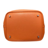 エルメス HERMES ピコタンロックMM B刻印 (2023年製) オレンジミニアン　シルバー金具 トリヨンクレマンス レディース ハンドバッグ