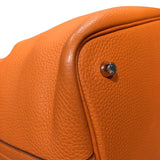 エルメス HERMES ピコタンロックMM B刻印 (2023年製) オレンジミニアン　シルバー金具 トリヨンクレマンス レディース ハンドバッグ