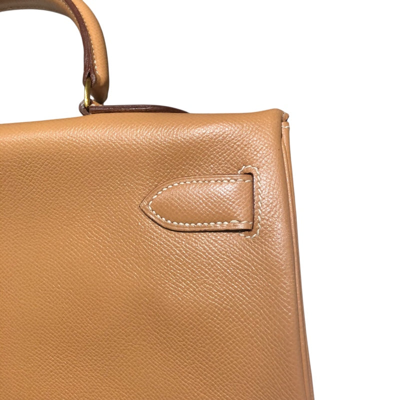 エルメス HERMES ケリー40 内縫い 〇X刻 ナチュラル　ゴールド金具 クシュベル レディース ハンドバッグ