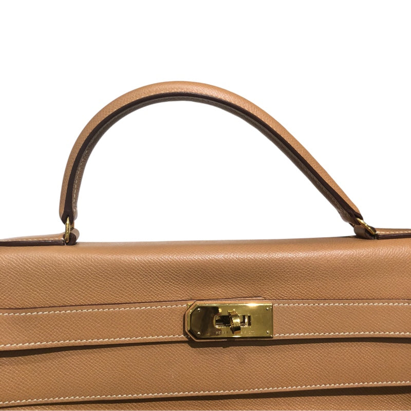 エルメス HERMES ケリー40 内縫い 〇X刻 ナチュラル　ゴールド金具 クシュベル レディース ハンドバッグ