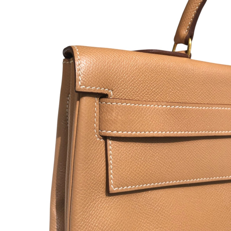エルメス HERMES ケリー40 内縫い 〇X刻 ナチュラル　ゴールド金具 クシュベル レディース ハンドバッグ