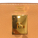 エルメス HERMES ケリー40 内縫い 〇X刻 ナチュラル　ゴールド金具 クシュベル レディース ハンドバッグ