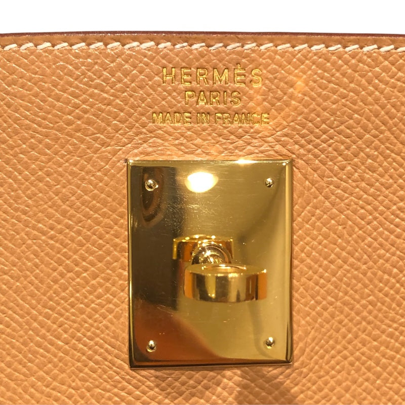 エルメス HERMES ケリー40 内縫い 〇X刻 ナチュラル　ゴールド金具 クシュベル レディース ハンドバッグ