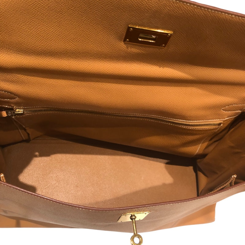 エルメス HERMES ケリー40 内縫い 〇X刻 ナチュラル　ゴールド金具 クシュベル レディース ハンドバッグ
