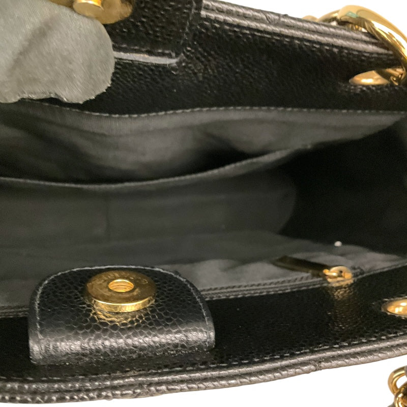 シャネル CHANEL PSTチェーントートバッグ A20994 ブラック/ゴールド金具 キャビアスキン レディース トートバッグ