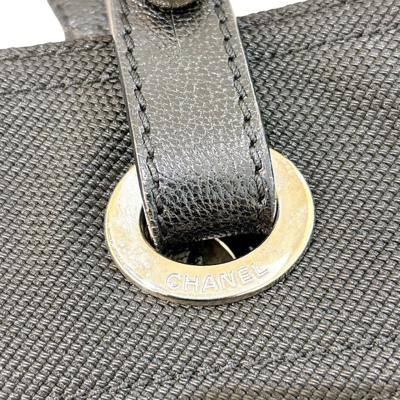 シャネル CHANEL パリビアリッツトートPM A34208 ブラック・シルバー金具 コーティングキャンバス レディース トートバッグ