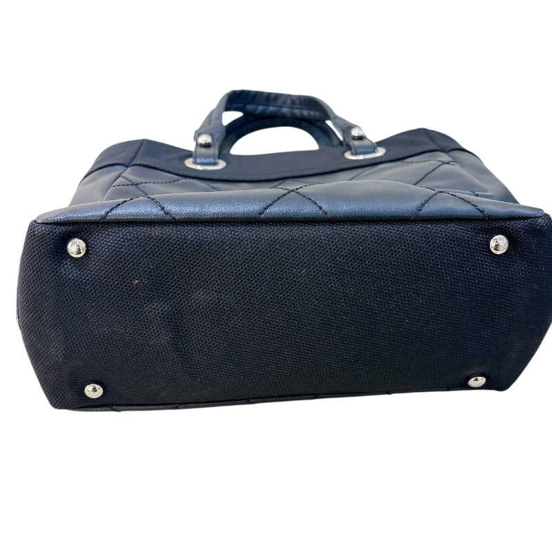 シャネル CHANEL パリビアリッツトートPM A34208 ブラック・シルバー金具 コーティングキャンバス レディース トートバッグ