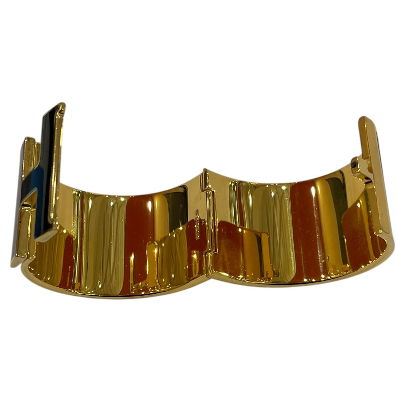 エルメス HERMES クリッククラックGM ブラック・ゴールド メタル・エナメル アクセサリー