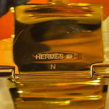 エルメス HERMES クリッククラックGM ブラック・ゴールド メタル・エナメル アクセサリー