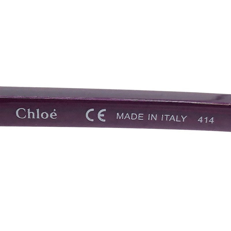 クロエ Chloe サングラス 61□15 135 パープル×GD プラスチック アクセサリー
